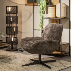Cheap Straluma Stoffen fauteuil Derby bruin draaibaar