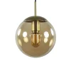 Cheap Straluma Strak klassieke hanglamp amber glas met messing 20 cm