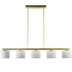 Store Straluma Strak klassieke hanglamp goud met mat wit glas