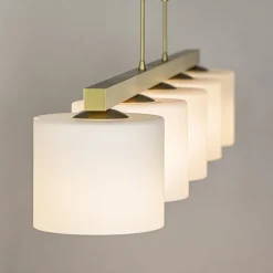 Store Straluma Strak klassieke hanglamp goud met mat wit glas