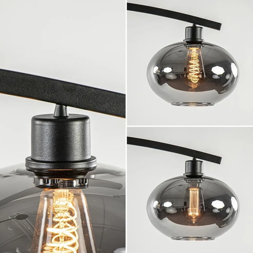 Best Sale Straluma Strak klassieke hanglamp zwart met smoke glas
