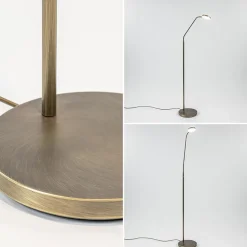 Hot Straluma Strak klassieke LED leeslamp brons dim to warm