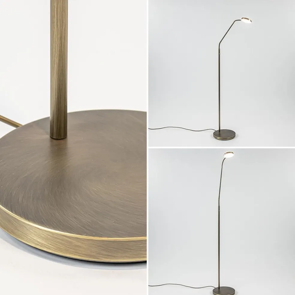 Hot Straluma Strak klassieke LED leeslamp brons dim to warm