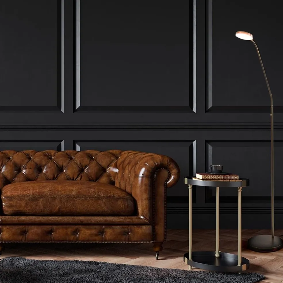 Hot Straluma Strak klassieke LED leeslamp brons dim to warm