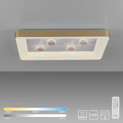Sale Straluma Strak klassieke LED plafondlamp goud met kristaleffect