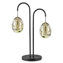 New Straluma Strak klassieke LED tafellamp egg zwart met goud