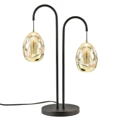 New Straluma Strak klassieke LED tafellamp egg zwart met goud