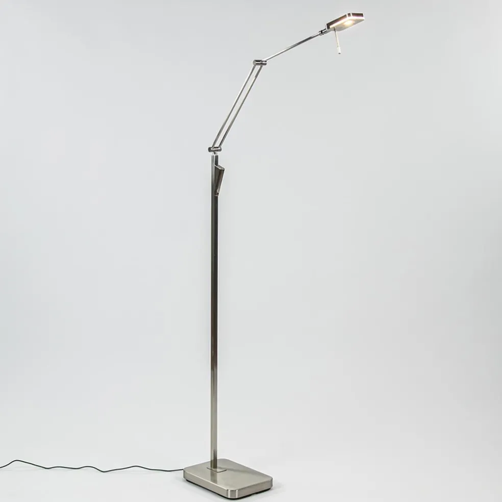 Discount Straluma Strak klassieke leeslamp nikkel met dimbaar LED
