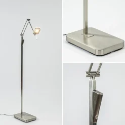 Discount Straluma Strak klassieke leeslamp nikkel met dimbaar LED
