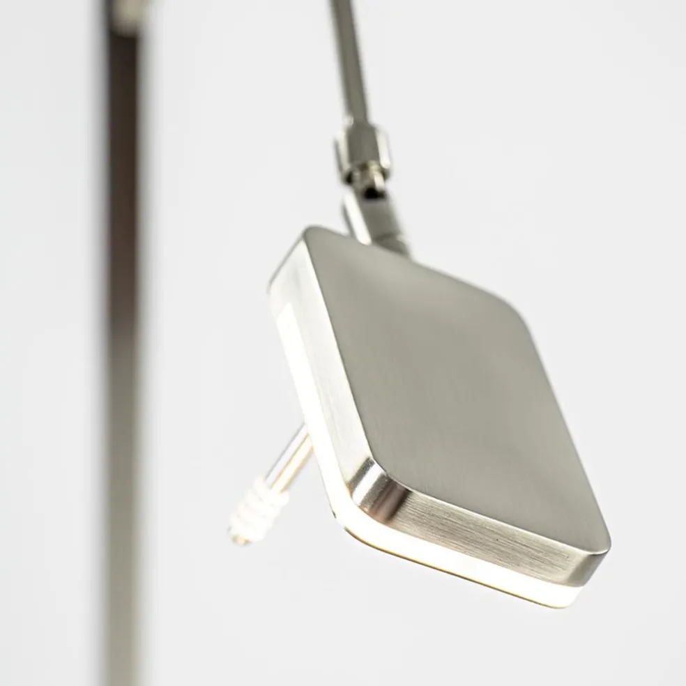Discount Straluma Strak klassieke leeslamp nikkel met dimbaar LED