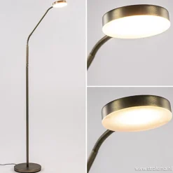 New Straluma Strak klassieke leeslamp brons dimbaar