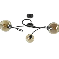 Online Straluma Strak klassieke plafondlamp met amber glazen bollen
