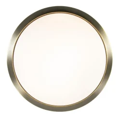 Flash Sale Straluma Strak klassieke plafonnière brons met mat wit glas