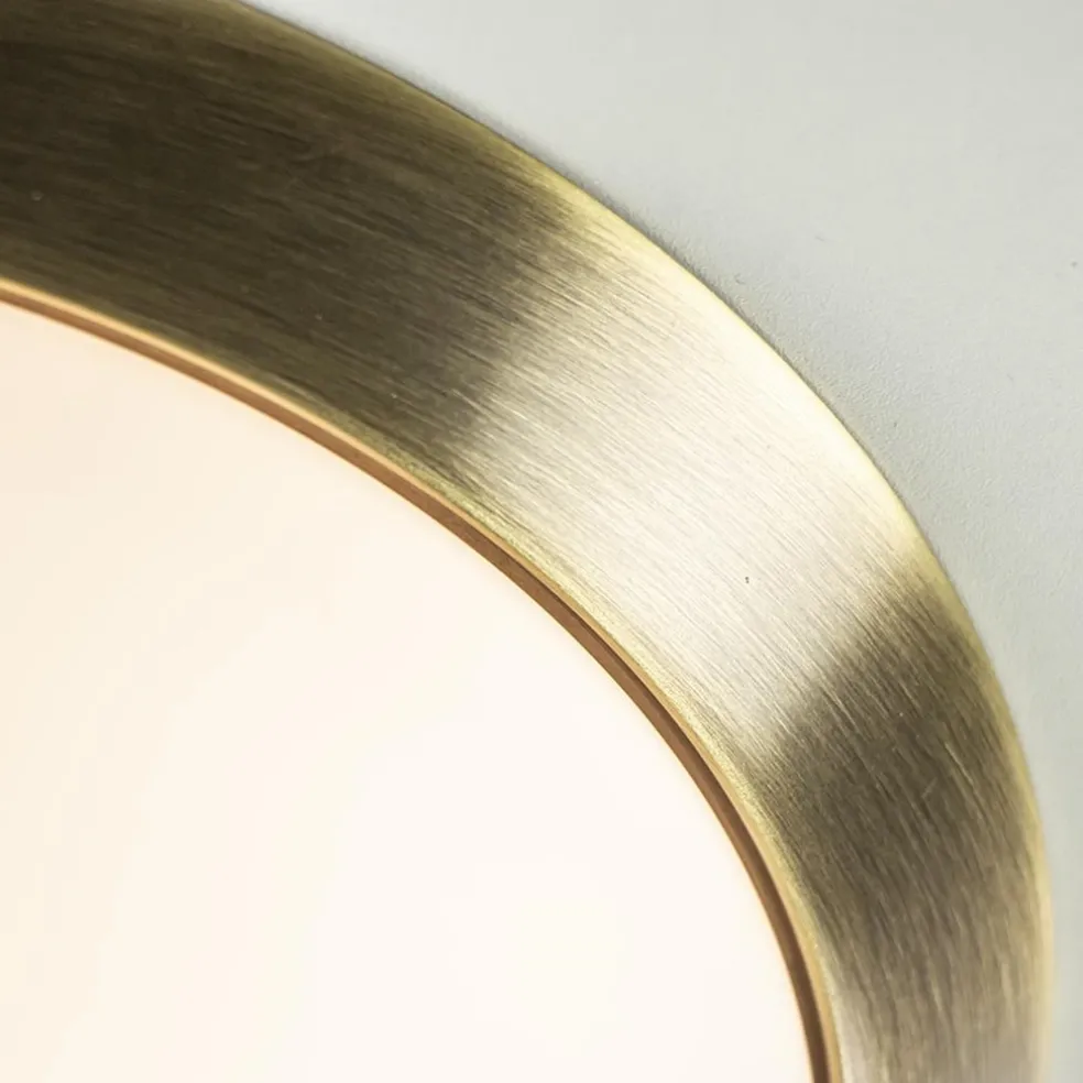 Flash Sale Straluma Strak klassieke plafonnière brons met mat wit glas