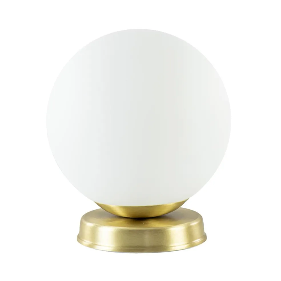 Cheap Straluma Strak klassieke tafellamp witte glazen bol met goud