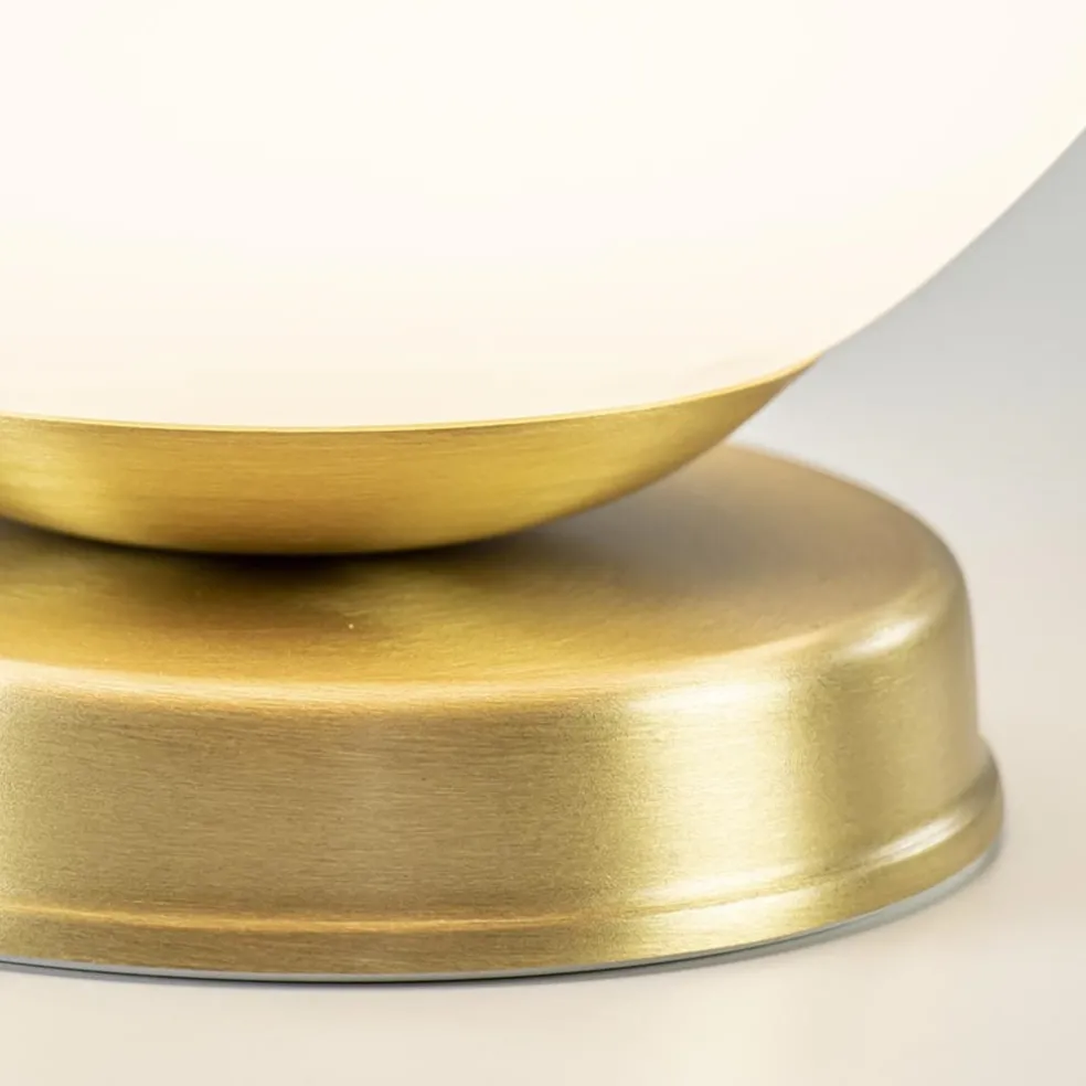 Cheap Straluma Strak klassieke tafellamp witte glazen bol met goud