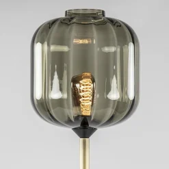 Flash Sale Straluma Strak klassieke vloerlamp brons met zwart en smoke glas
