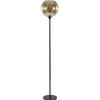 Shop Straluma Strak klassieke vloerlamp zwart met amber glas 30 cm