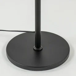 Shop Straluma Strak klassieke vloerlamp zwart met amber glas 30 cm