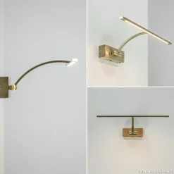 Outlet Straluma Strak klassieke wandlamp brons dimbaar LED