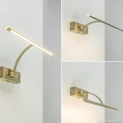 Outlet Straluma Strak klassieke wandlamp brons dimbaar LED