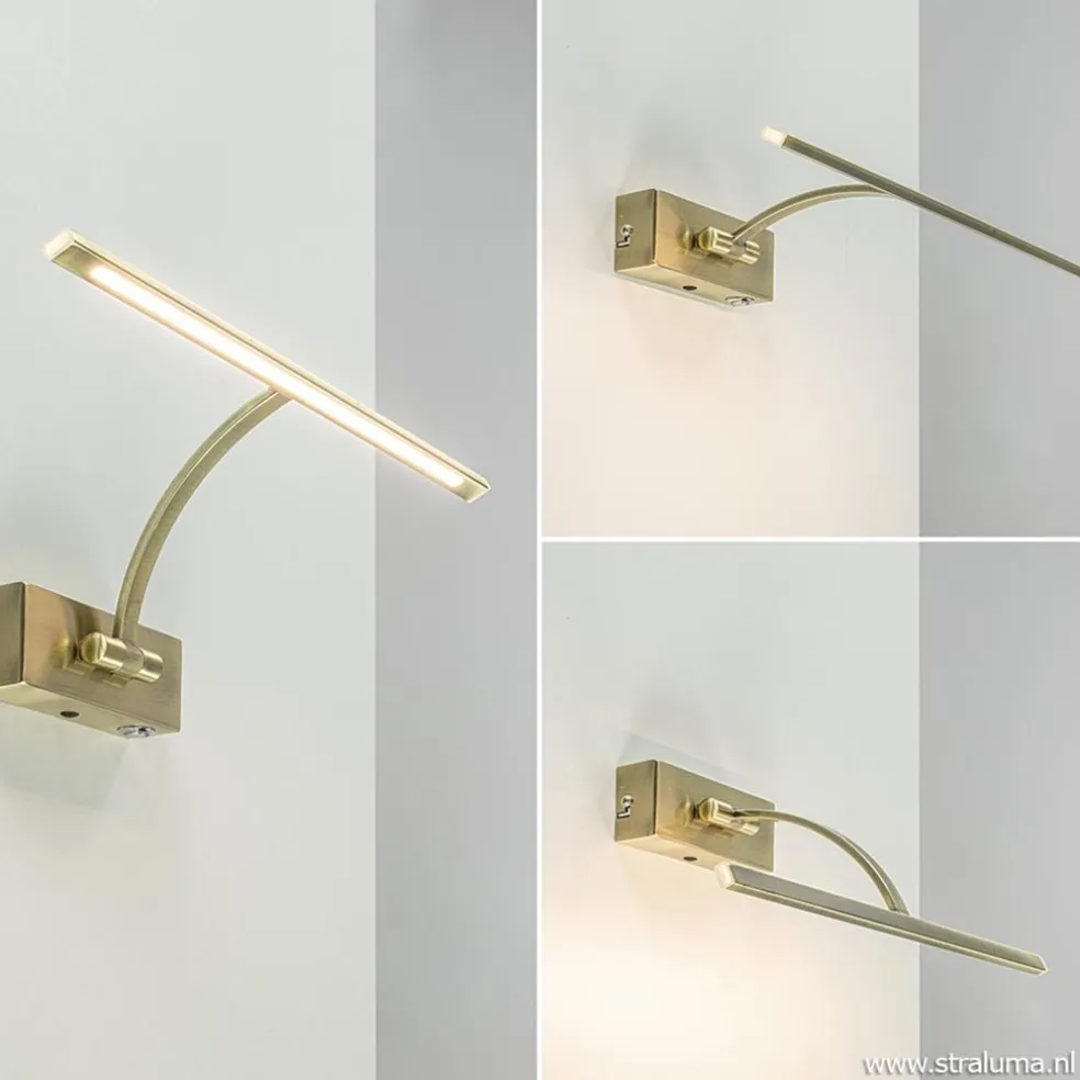 Outlet Straluma Strak klassieke wandlamp brons dimbaar LED
