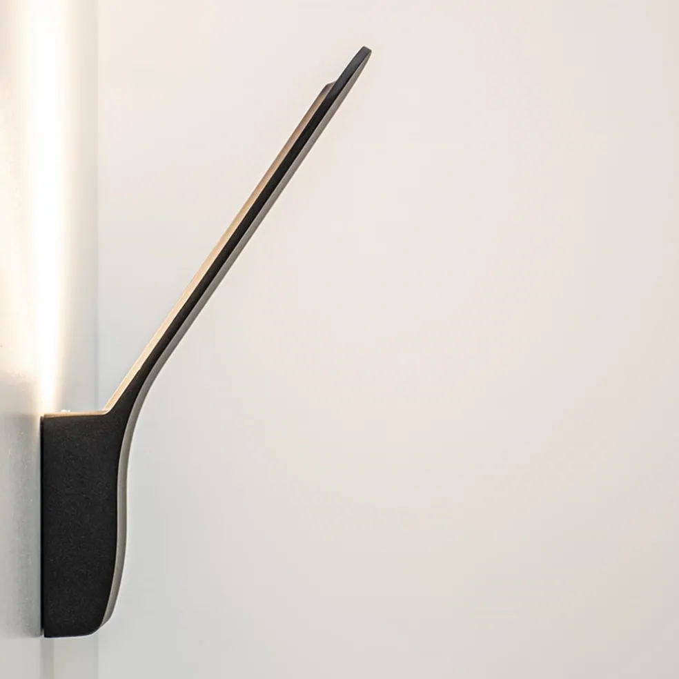 Hot Straluma Strakke design LED buitenlamp zwart wand