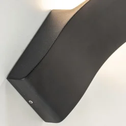 Hot Straluma Strakke design LED buitenlamp zwart wand