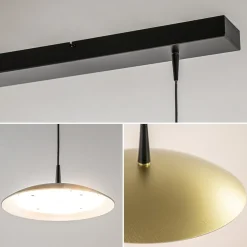 Hot Straluma Strakke 3-lichts hanglamp LED mat zwart/mat goud