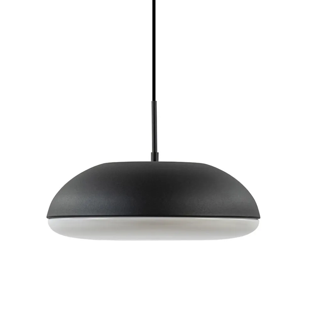 Best Straluma Strakke ronde hanglamp koepel mat zwart 38 cm