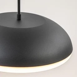 Best Straluma Strakke ronde hanglamp koepel mat zwart 38 cm