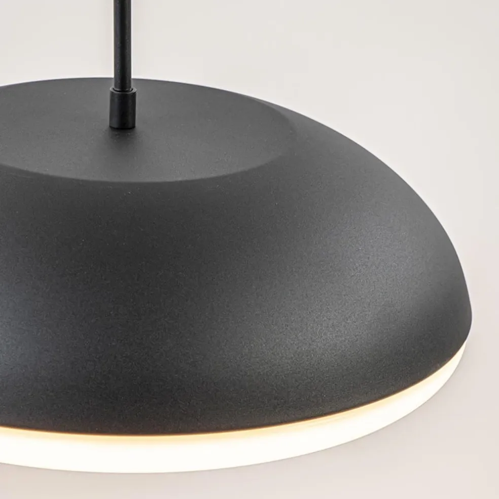 Best Straluma Strakke ronde hanglamp koepel mat zwart 38 cm