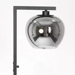 Best Sale Straluma Strakke vloerlamp zwart met smoke glazen kap