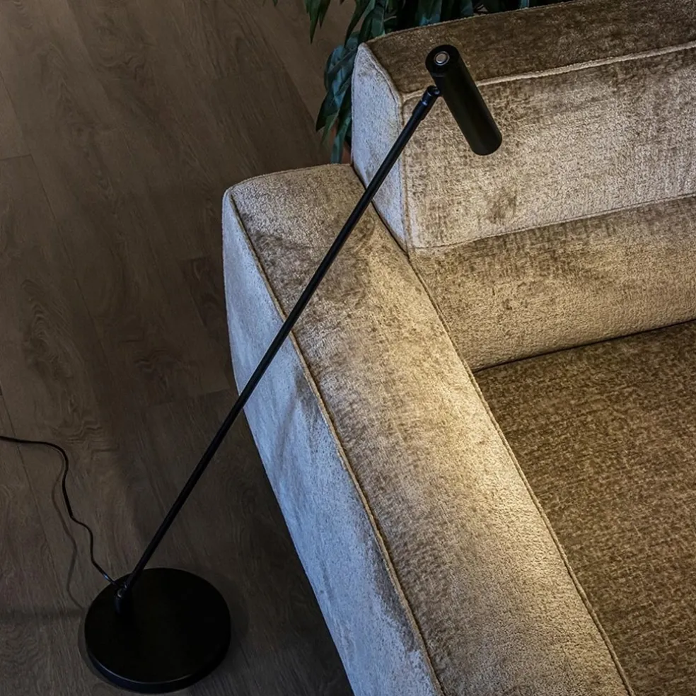 Sale Straluma Strakke zwarte design vloerlamp LED