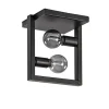 Hot Straluma Strakke zwarte plafonnière metaal Frame