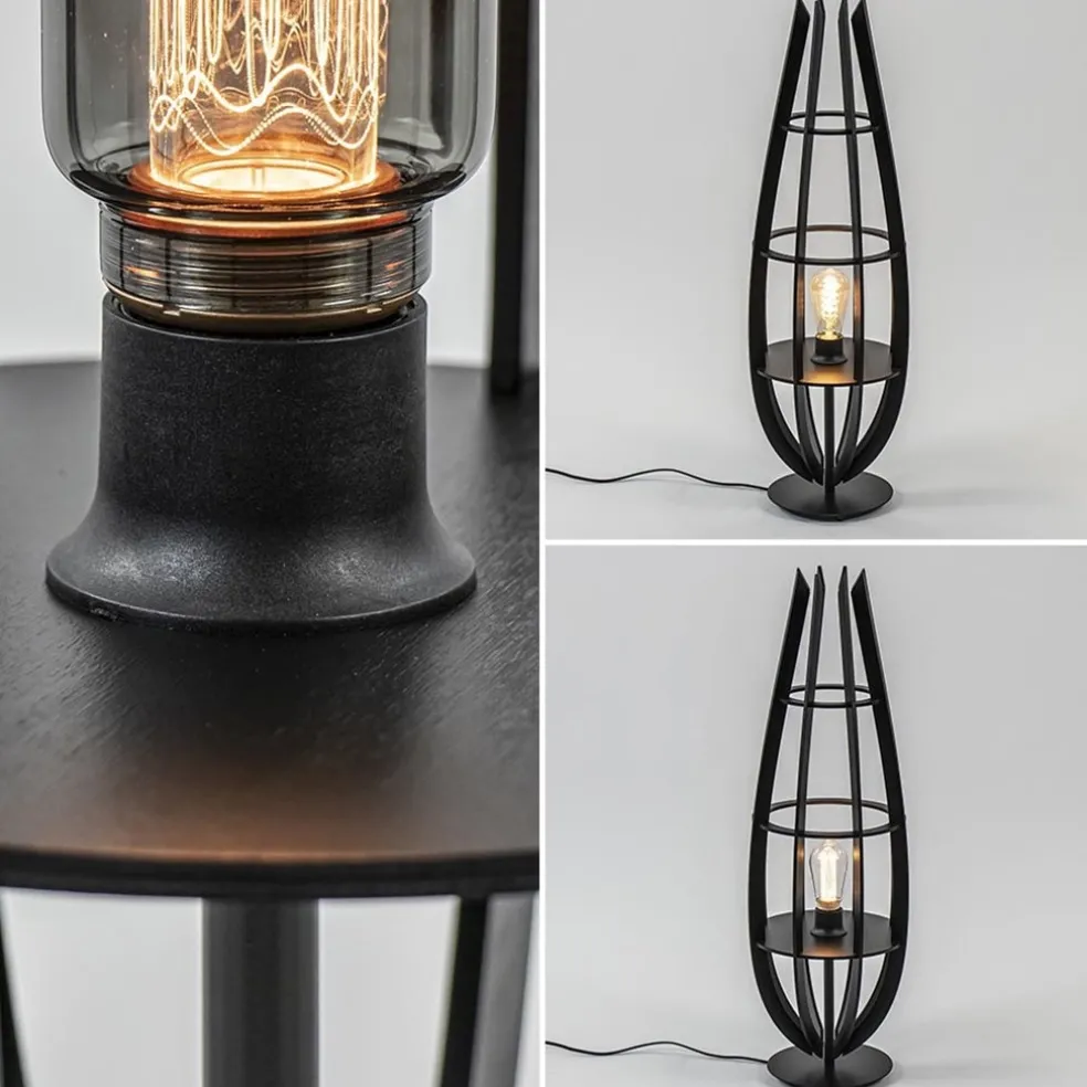 Online Straluma Tafellamp / vloerlamp mat zwart hout