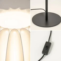 Clearance Straluma Tafellamp Arena zwart/kap wit