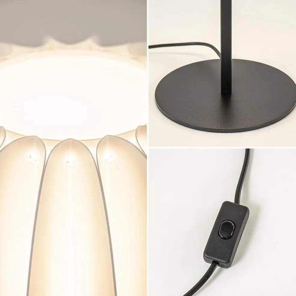 Clearance Straluma Tafellamp Arena zwart/kap wit