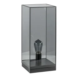 Online Straluma Tafellamp Askjer mat zwart met smoke glas