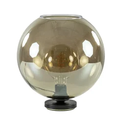 Sale Straluma Tafellamp Bella zwart + smoke glas 30cm