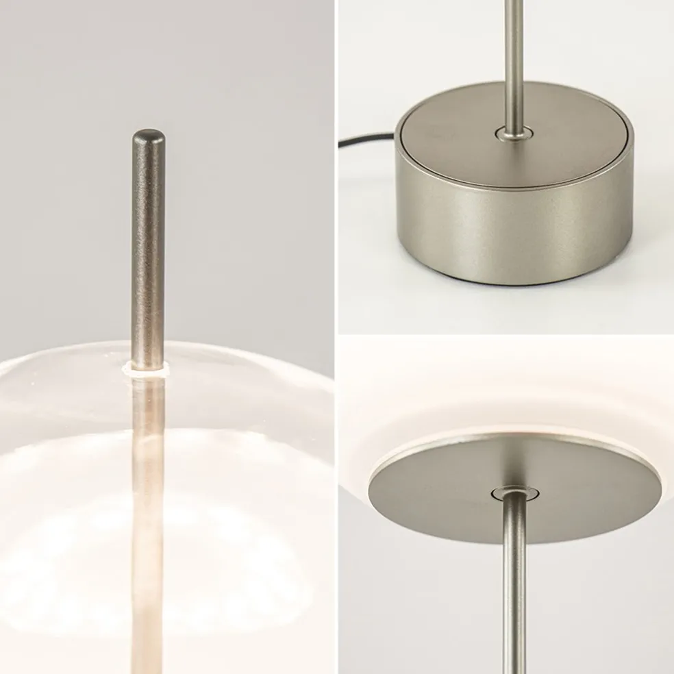 Best Straluma Tafellamp Bolla smoke steel/white gradient