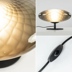 Cheap Straluma Tafellamp Bottega 40 zwart/smoke glas