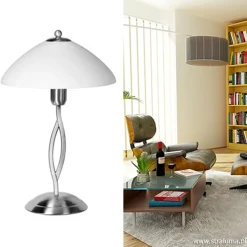 Best Straluma Tafellamp Capri staal/glas