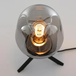 Hot Straluma Tafellamp driepoot kegel smoke glas