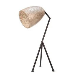 Clearance Straluma Tafellamp driepoot zwart/schelpen gold