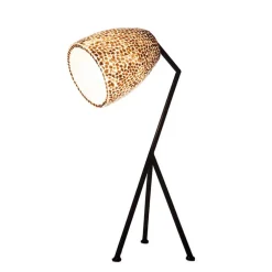 Clearance Straluma Tafellamp driepoot zwart/schelpen gold