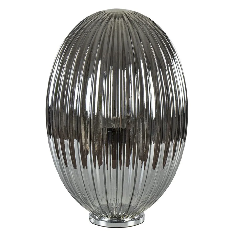 Shop Straluma Tafellamp Egg Rib smoke glas