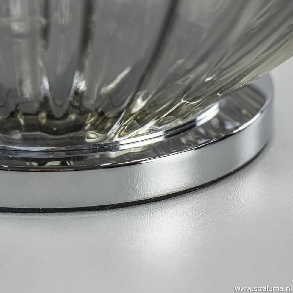 Shop Straluma Tafellamp Egg Rib smoke glas