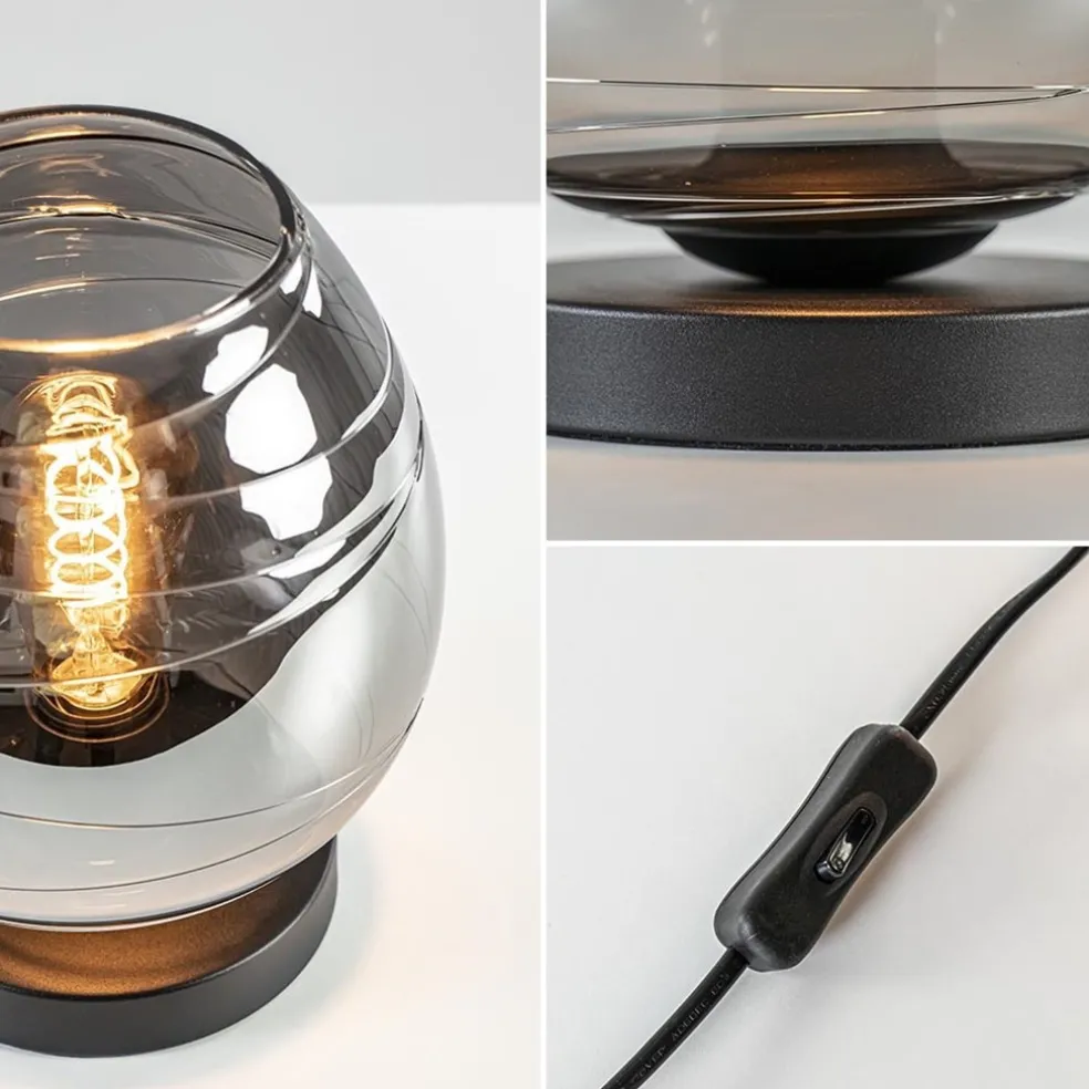 Clearance Straluma Tafellamp Fantasy laag zwart + smoke glas