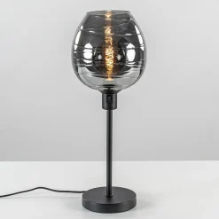 Fashion Straluma Tafellamp Fantasy op stang zwart + smoke glas
